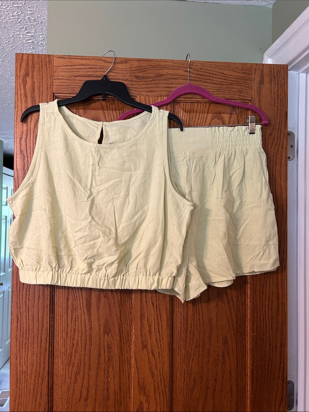 Light Green Two-Piece Tank & Shorts Set